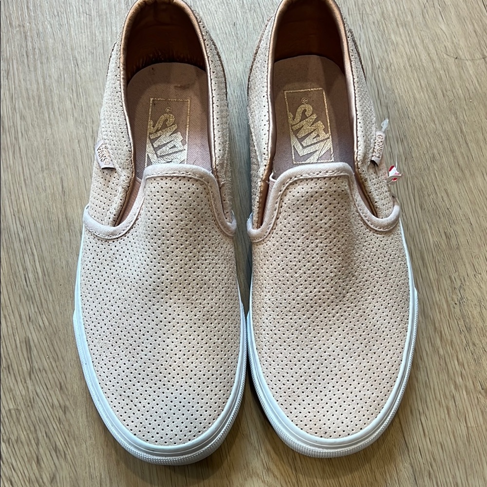 Vans Perforated Slip-On Shoes in Soft Pink